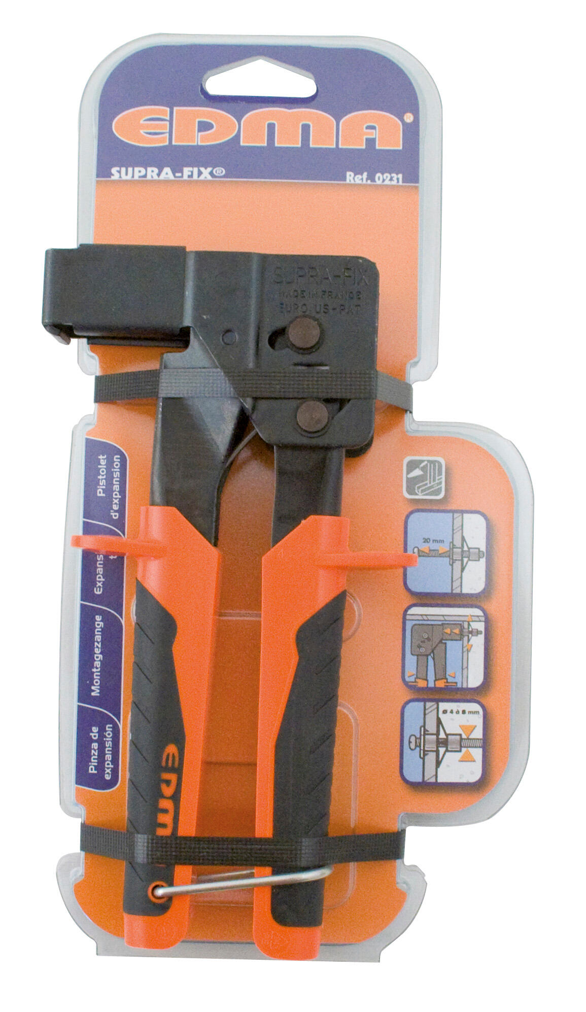 Pince pour cheville métal 4 à 8 mm EDMA - 3