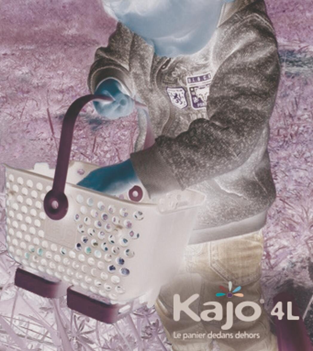 Panier Kajo 15L Gris / Cerise - POUSS VERT - Le Club