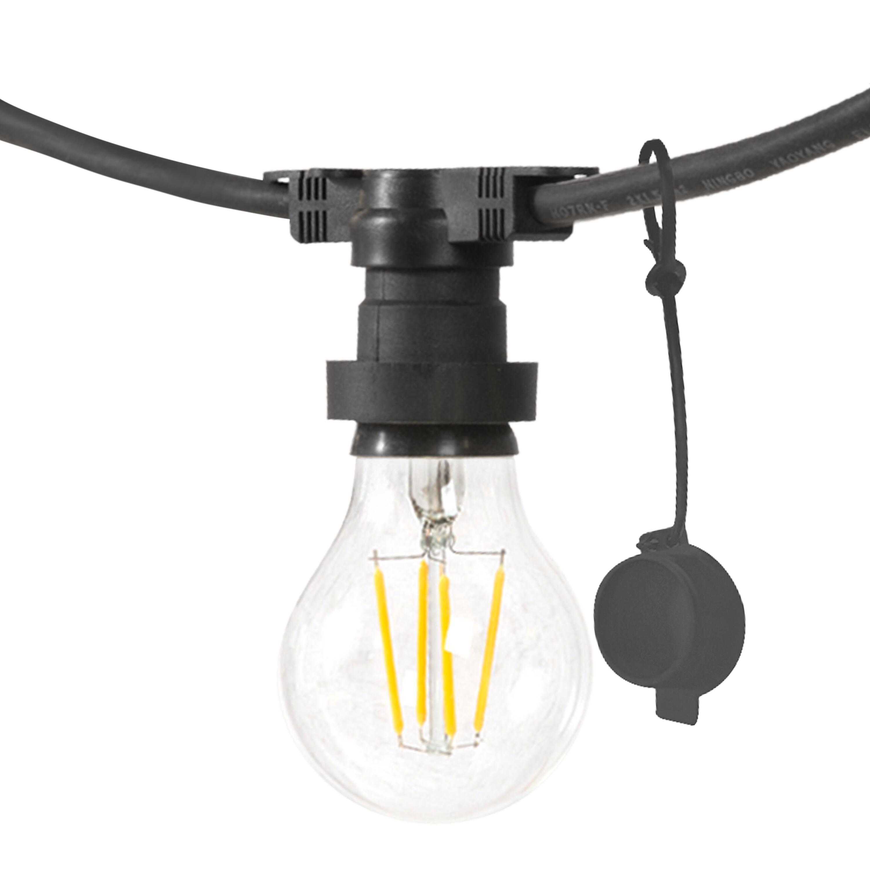 Guirlande extérieure 10xE27 max 15W, Segoya INSPIRE, 5 mètres, noir - 7