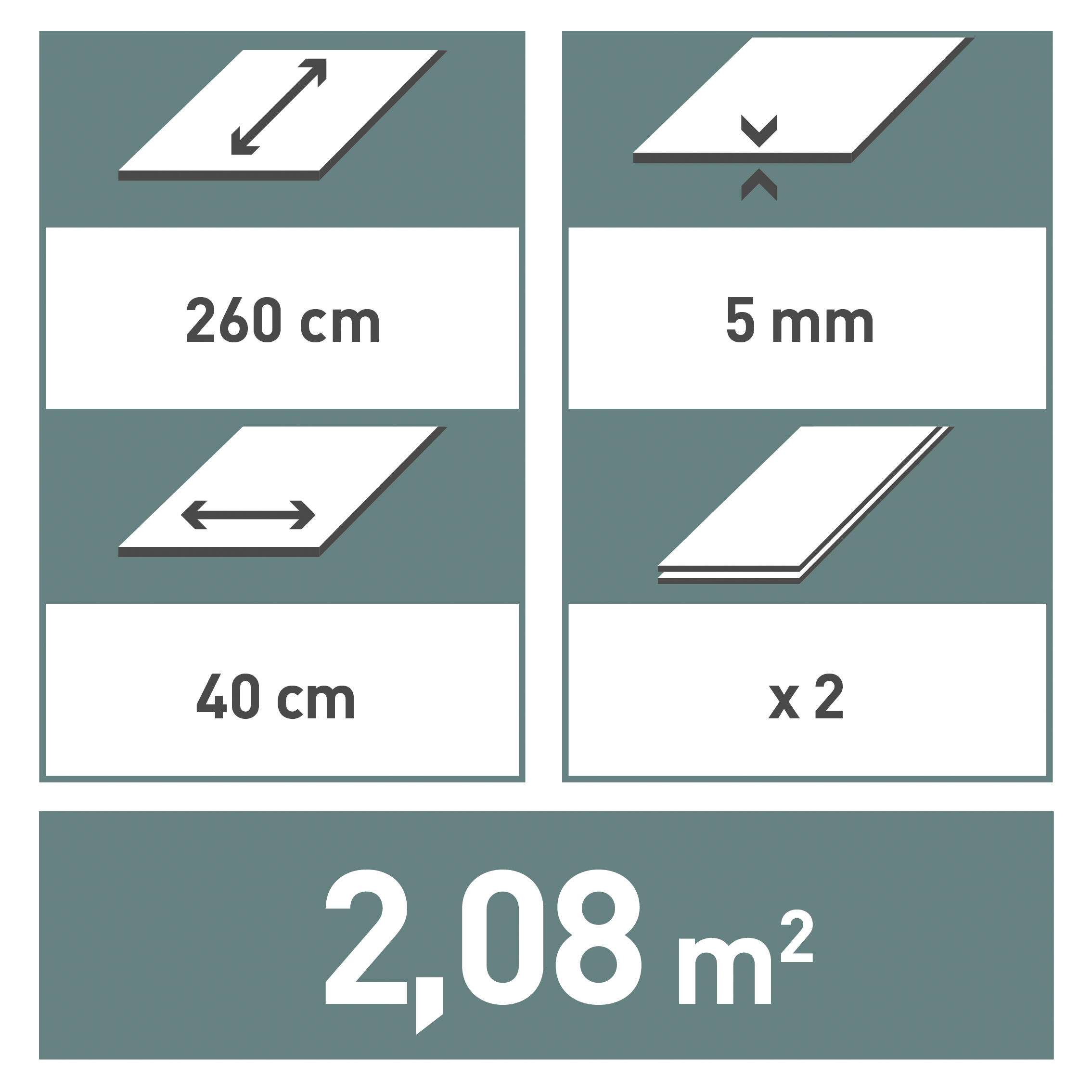 Lot de 2 panneaux douche PVC XL noir Sicilia DUMAWALL, L.260 x l.40 cm, Ep.5 mm - 4