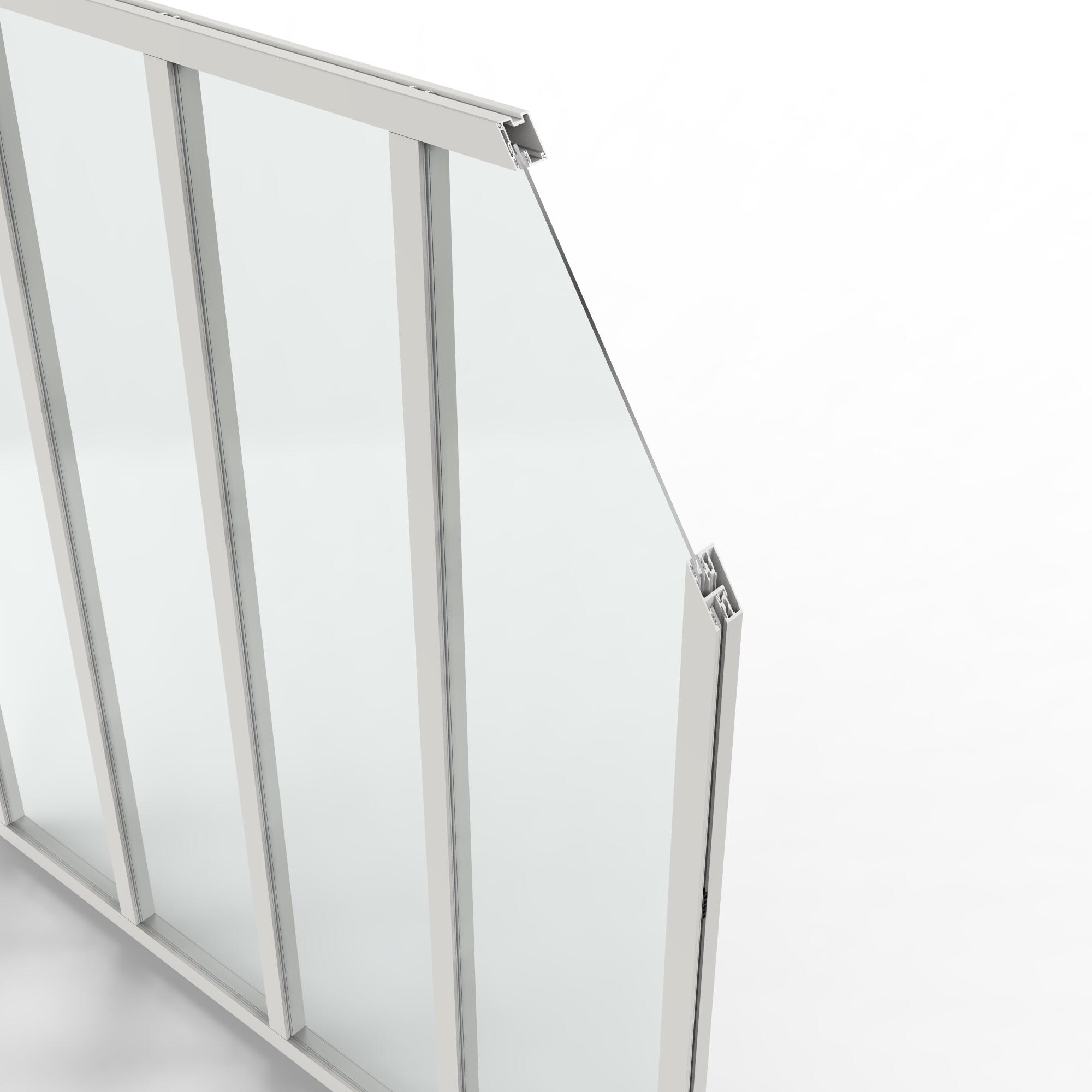 Verrière Atelier fixe en aluminium blanc mat 6 carreaux, H.108 x l.183 cm - 10