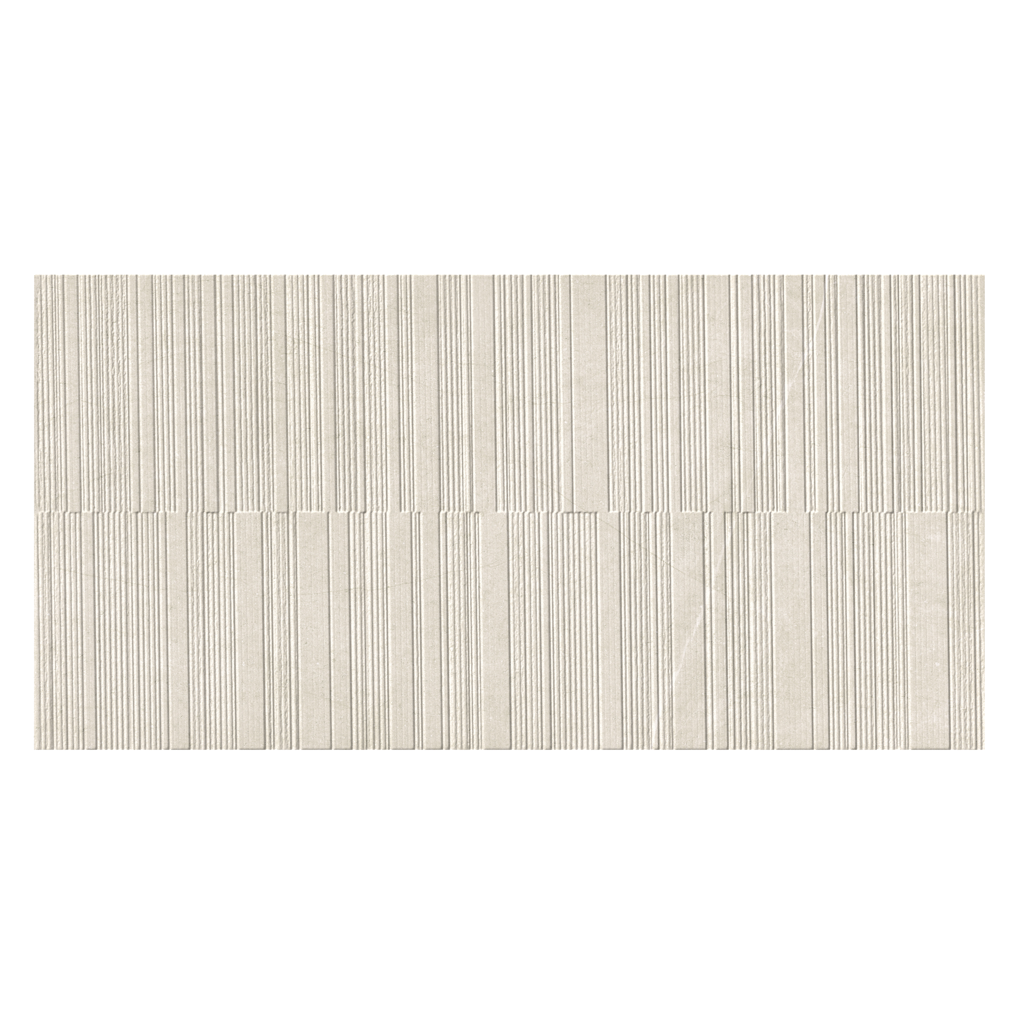 Carrelage mur intérieur effet pierre rainuré ivoire Master l.30.5 x L.61 cm - 2