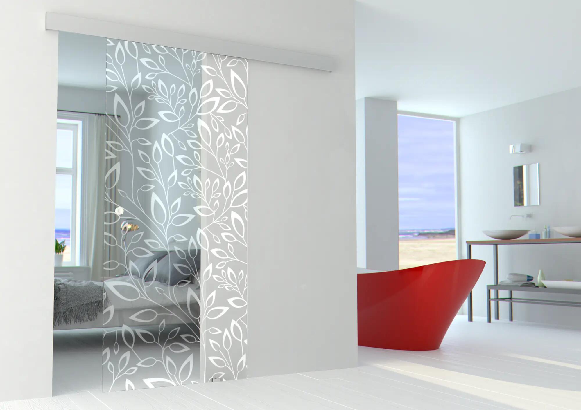 Anta per porta scorrevole Spring in vetro L 76 x H 215 cm sp.8 mm reversibile - 2