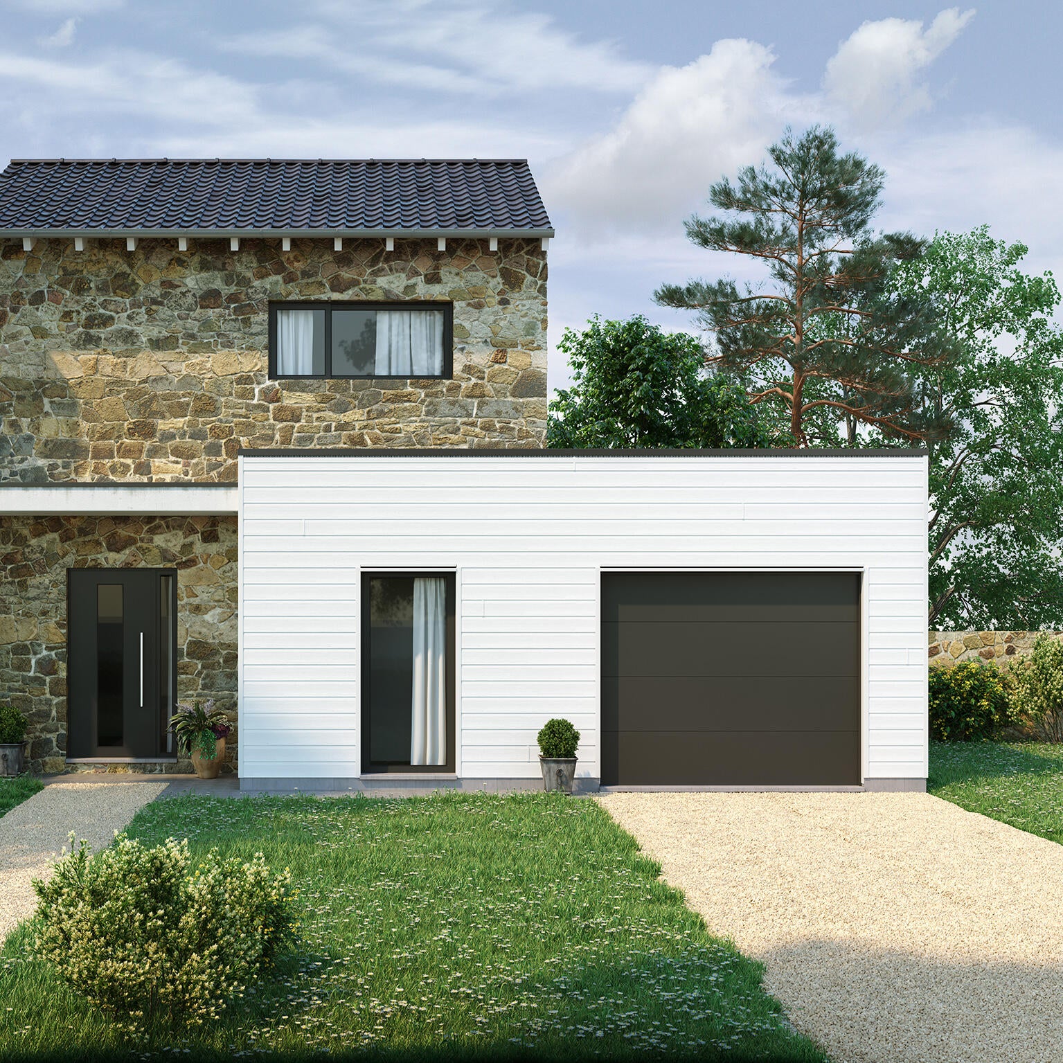 Botte de 5 clins pour bardage blanc FREEFOAM Country 3.95 m - 2