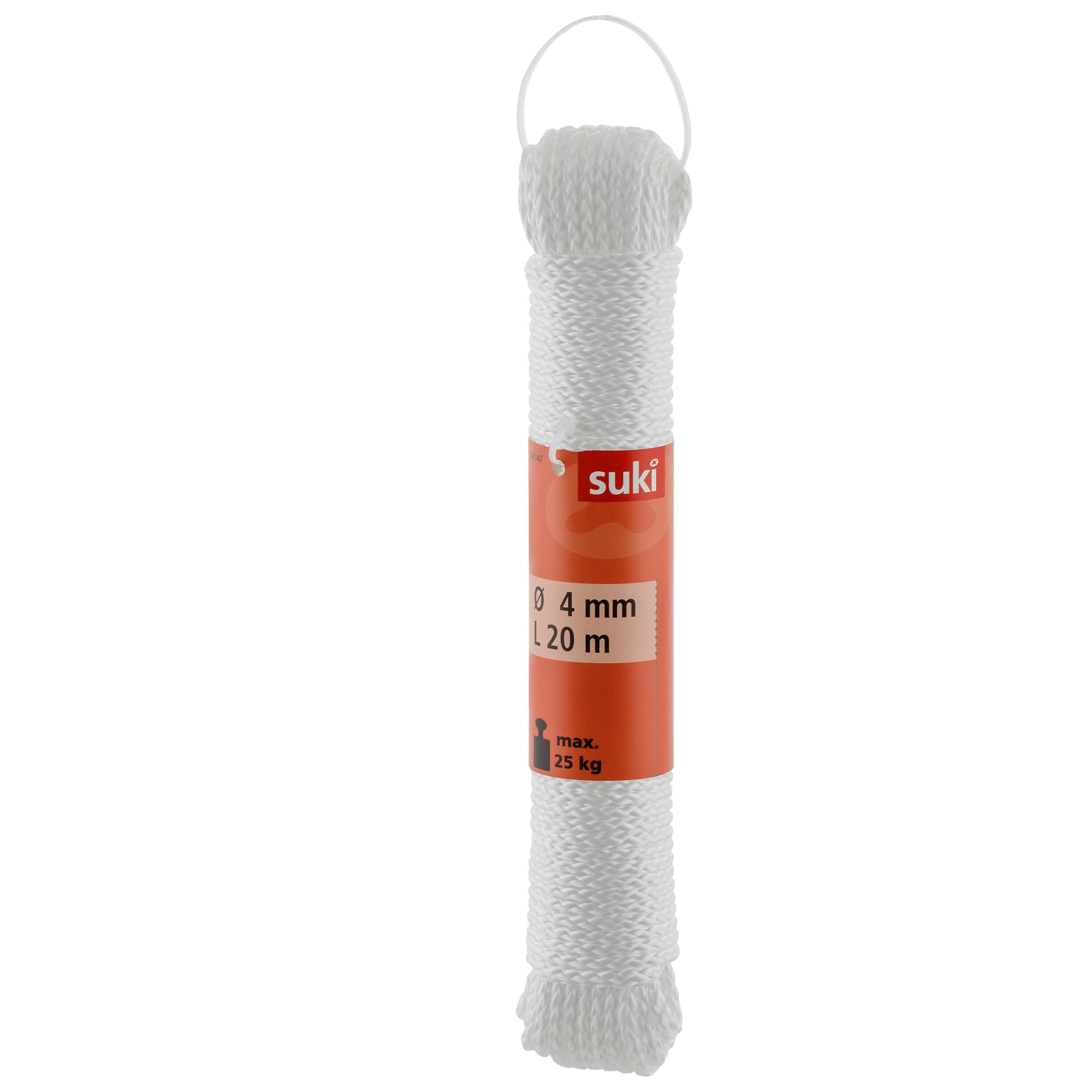 Corde En Polypropylène Tressée 12 Mm X 20 M - Charge 270 Kg, Flottante, Résistante UV, Orange