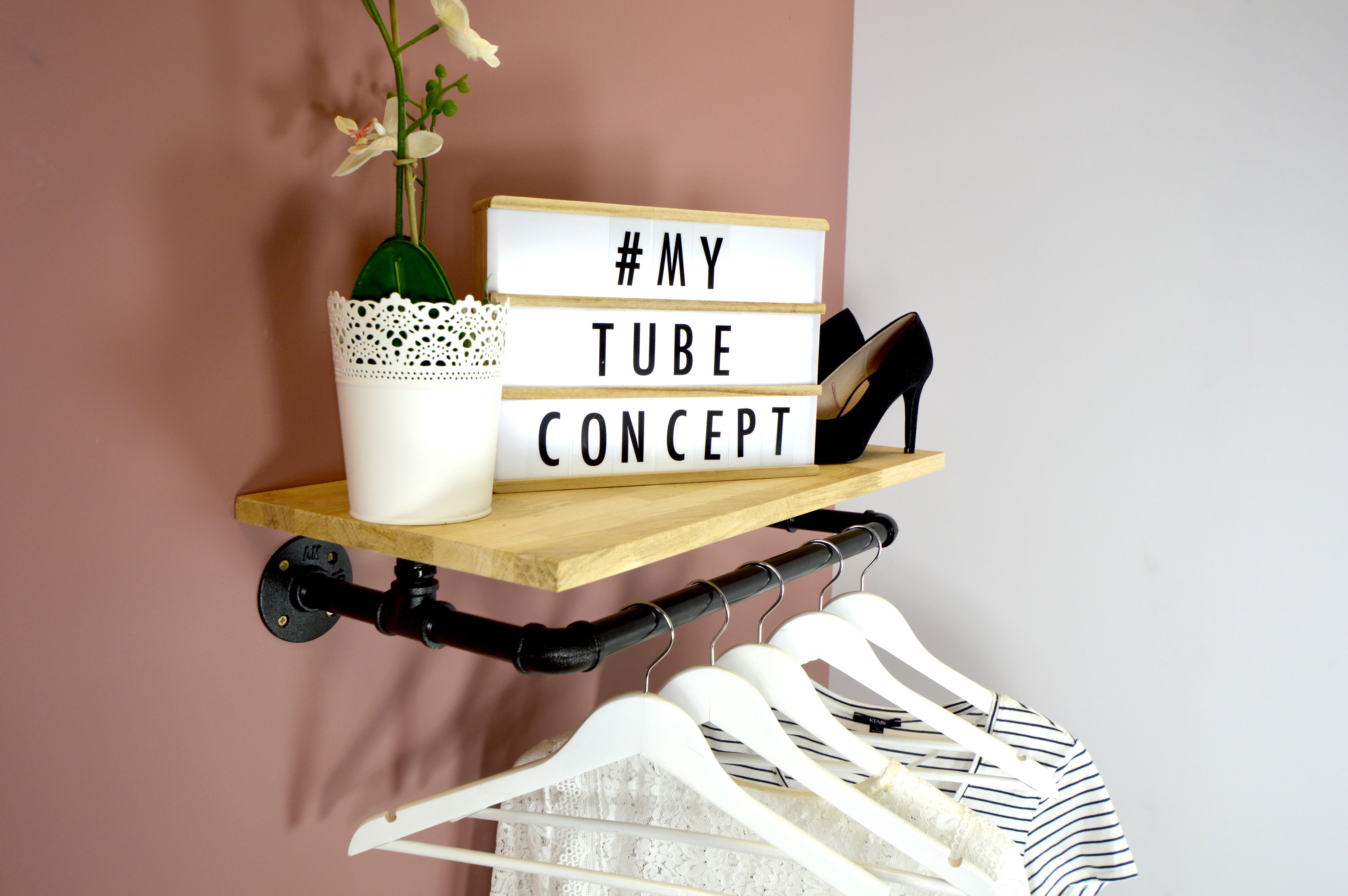 Bouchon rentrant pour tube de penderie MyTube D25 mm rond noir - 8