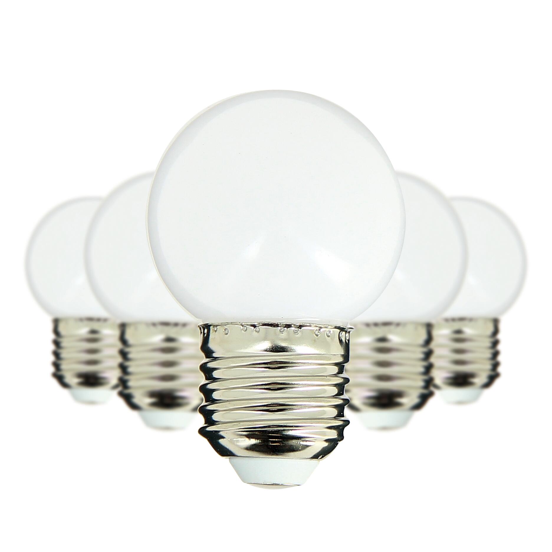 Lot de 5 ampoules led sphérique E27 pour guirlande, blanc chaud, XANLITE - 2