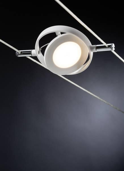 Kit câble led Roundmac métal Blanc dépoli, 6 sources, PAULMANN - 3