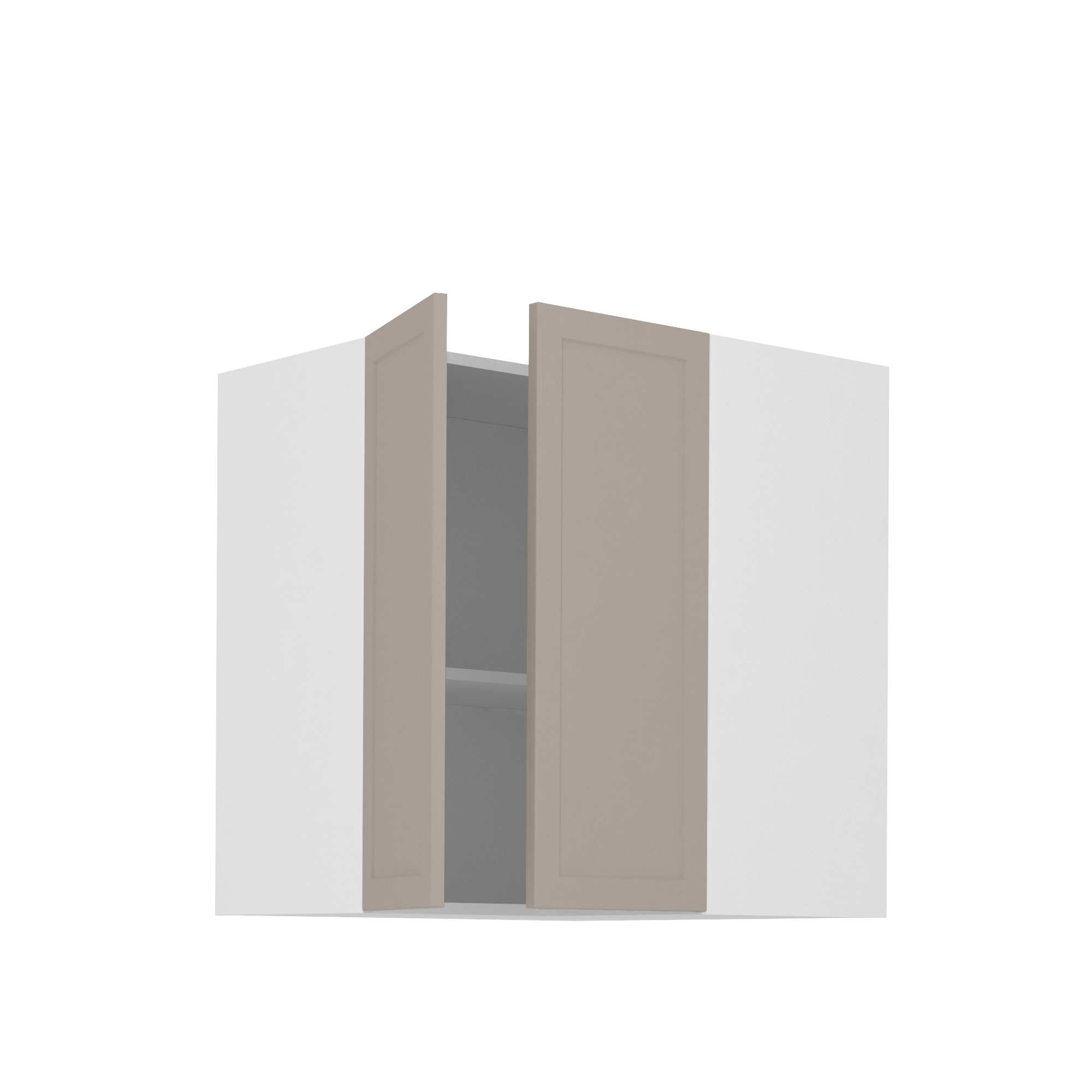 Szafka kuchenna wisząca narożna kompletna Newport 67x67x77 cm taupe Delinia iD