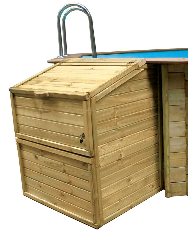 Coffre de filtration coffre de filtration en pin, pour piscine bois octogonale h