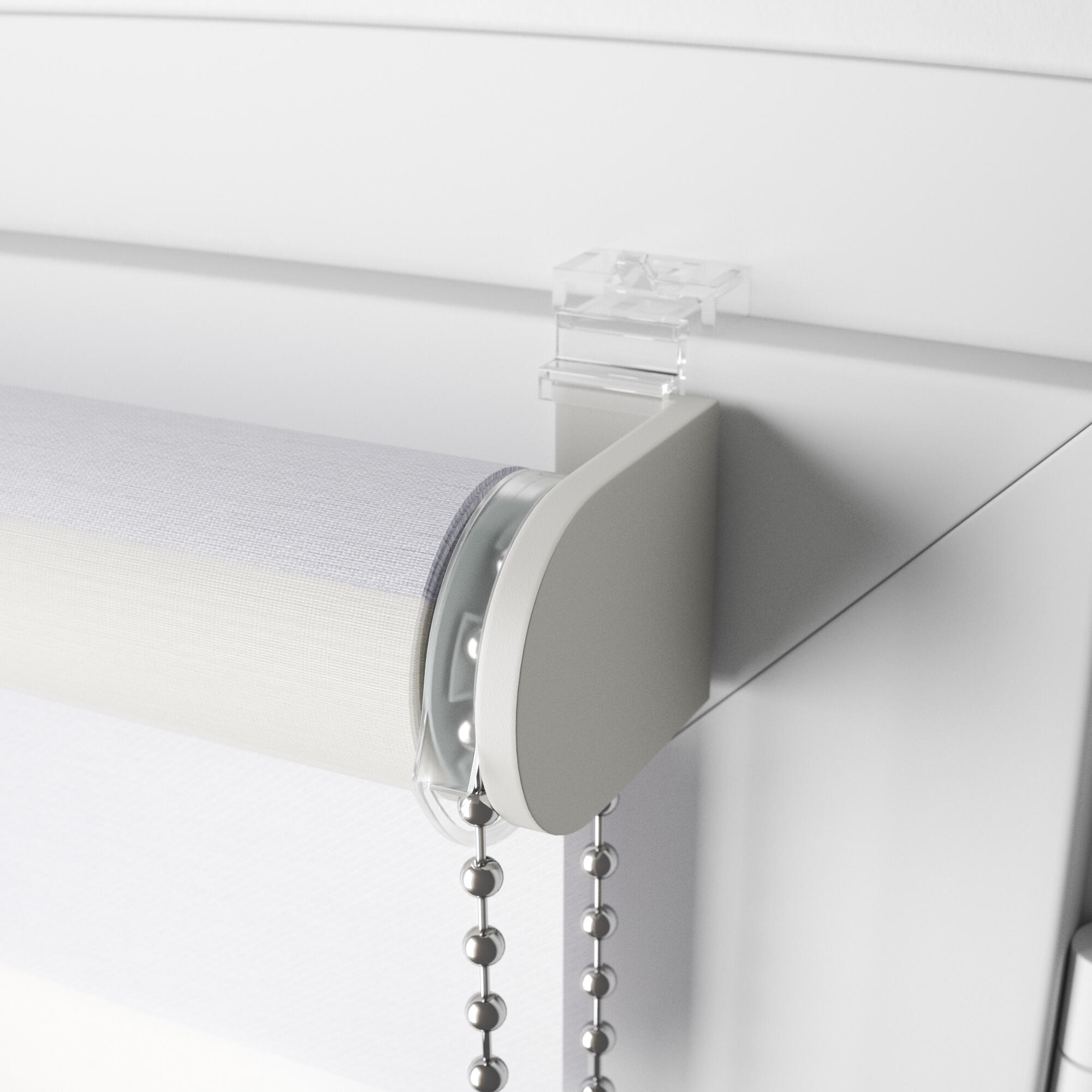 Store enrouleur jour/nuit Authentic blanc, l.40 x H.160 cm, DECOSOL DELUXE - 5