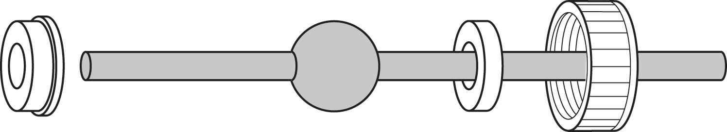 Tirette horizontale inox, longueur 190 mm, pour bonde de lavabo VALENTIN - 2