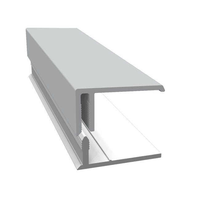 Profil de bordure en U pvc 36x20 FREEFOAM gris ciment ral 7047 3 m