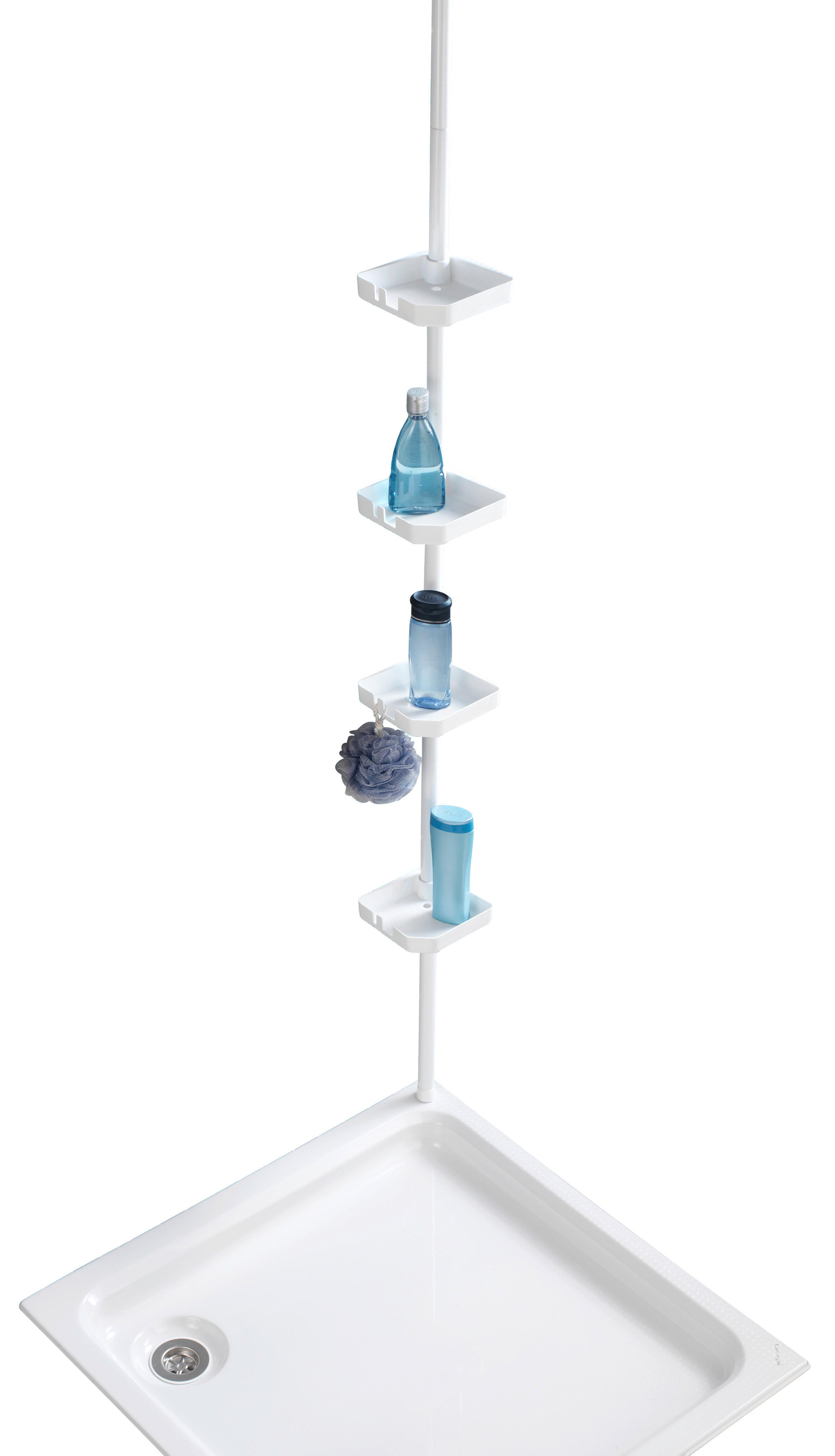 Etagère de douche télescopique blanche funky WENKO - 4