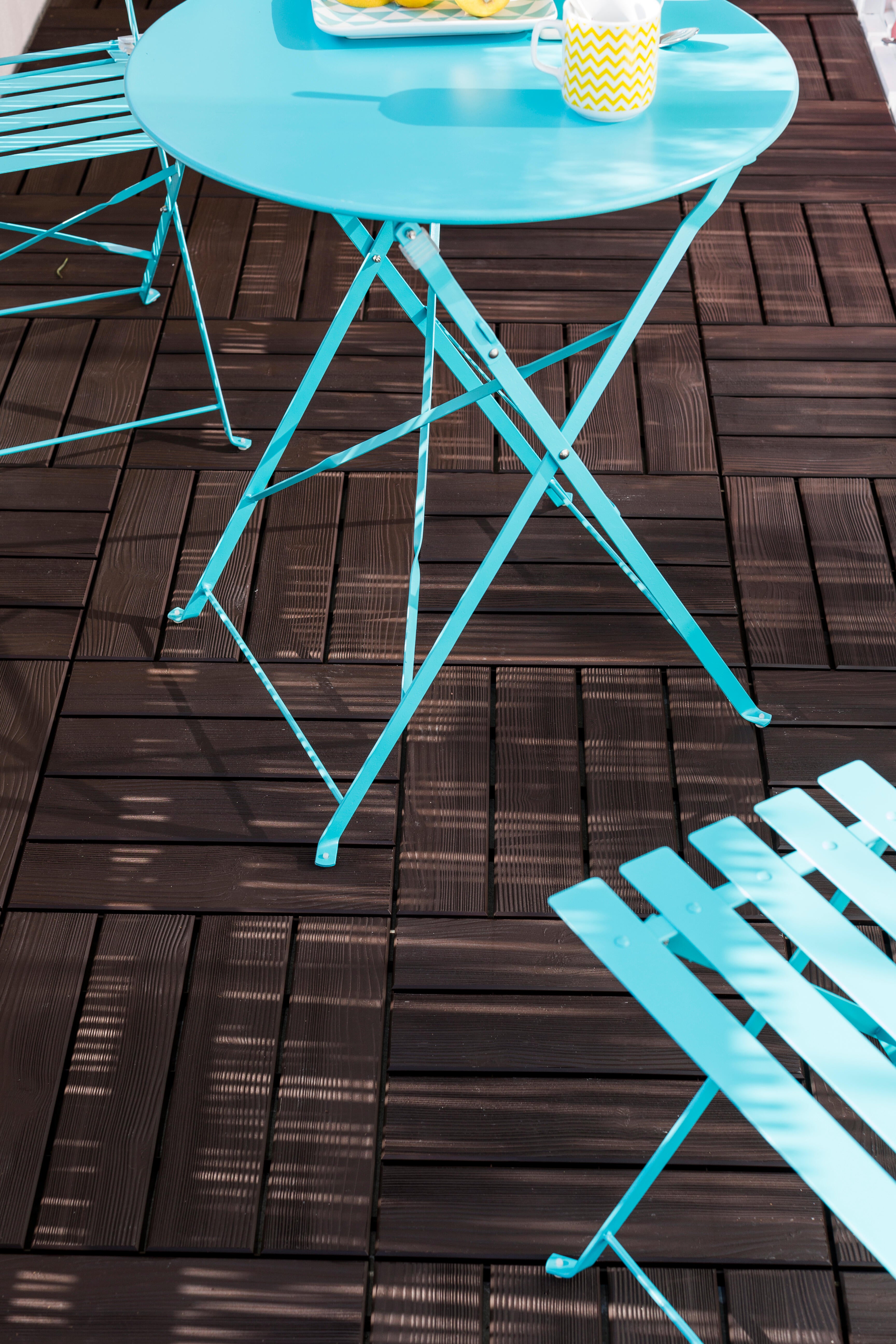 Dalle clipsable polypropylène Easy, brun chocolat n°1, L.38 x l.38 cm x Ep.25 mm - 5