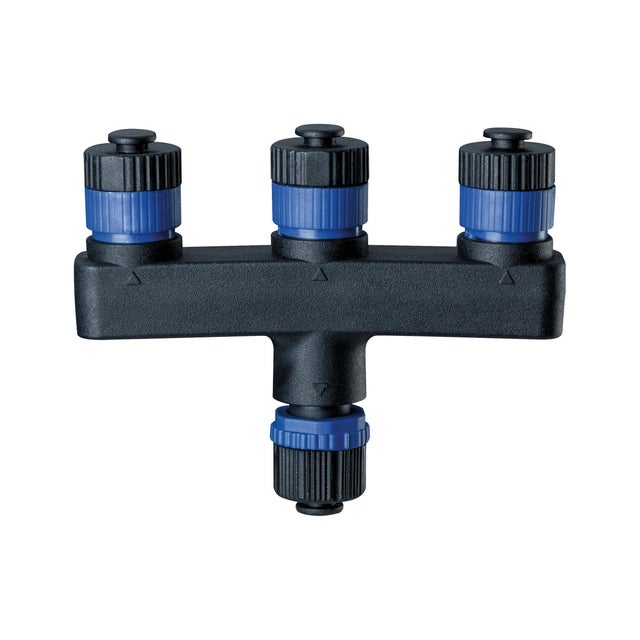 Connecteur extérieur en T (1 in/3 out) Plug & Shine IP68 2x1,5mm² noir, PAULMANN