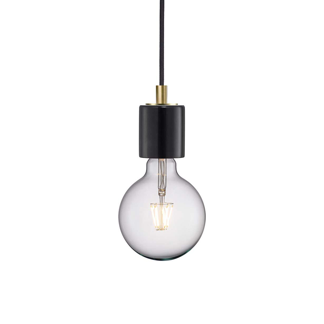 Suspension Siv, marbre, noir, Diam.6 cm, E27 - 2