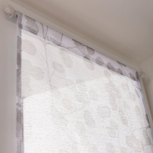 Vitrage tamisant, Empreinte, blanc H.120 x l.45 cm