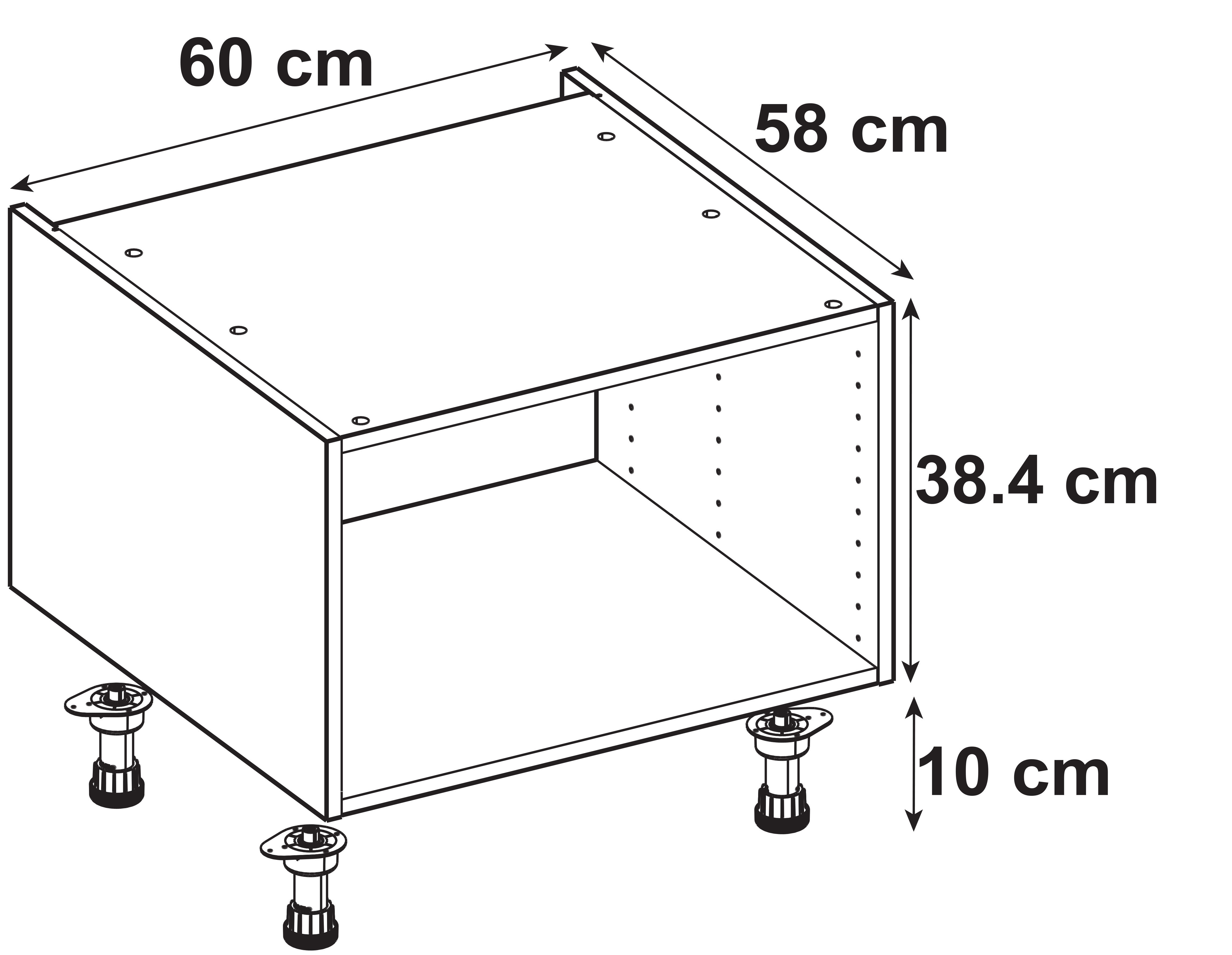 Caisson bas de cuisine DELINIA ID blanc H.38.4 x l.60 x P.58 cm - 4
