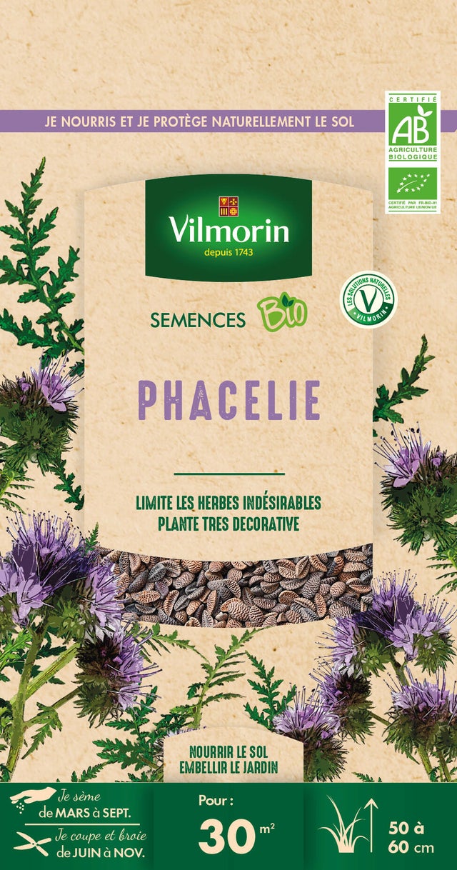 Phacelie BIO VILMORIN 60 gr / 20 m²