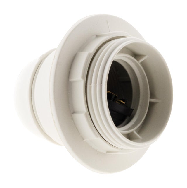 Douille E27 filete polyester blanc