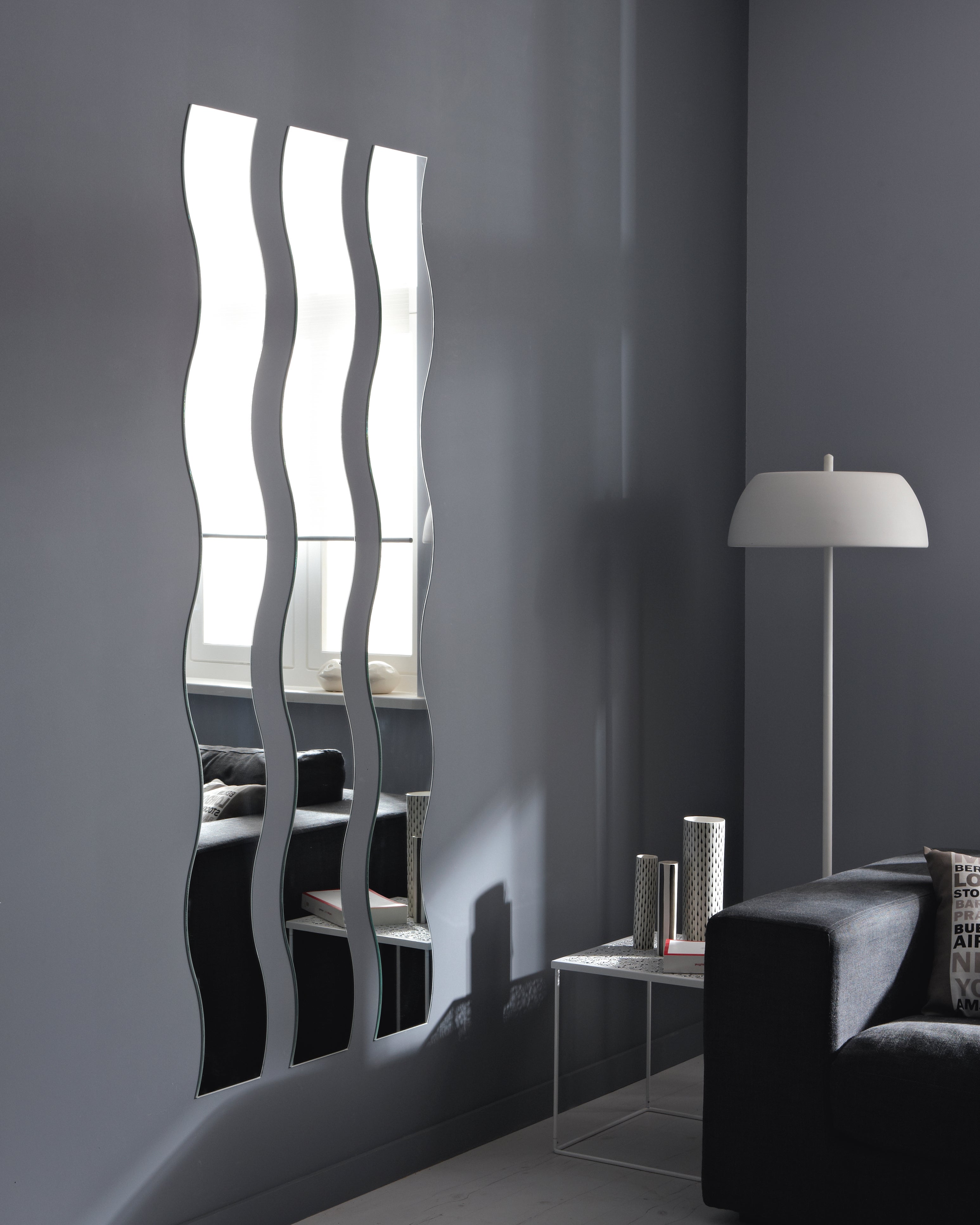 Miroir non lumineux découpé vague l.16 x H.100 cm - 3