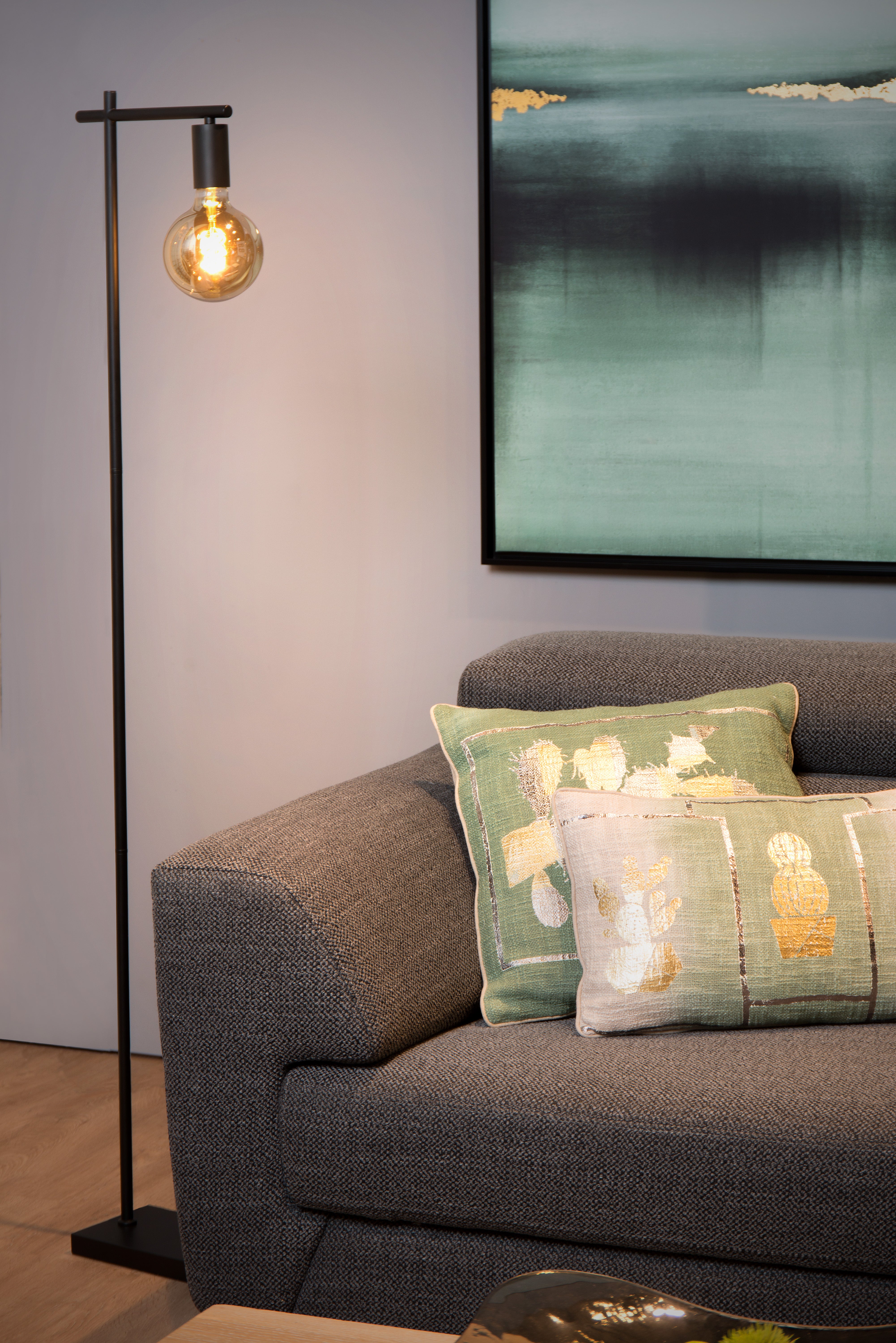 Lampadaire Leanne, noir,  H.152 cm, E27 - 3