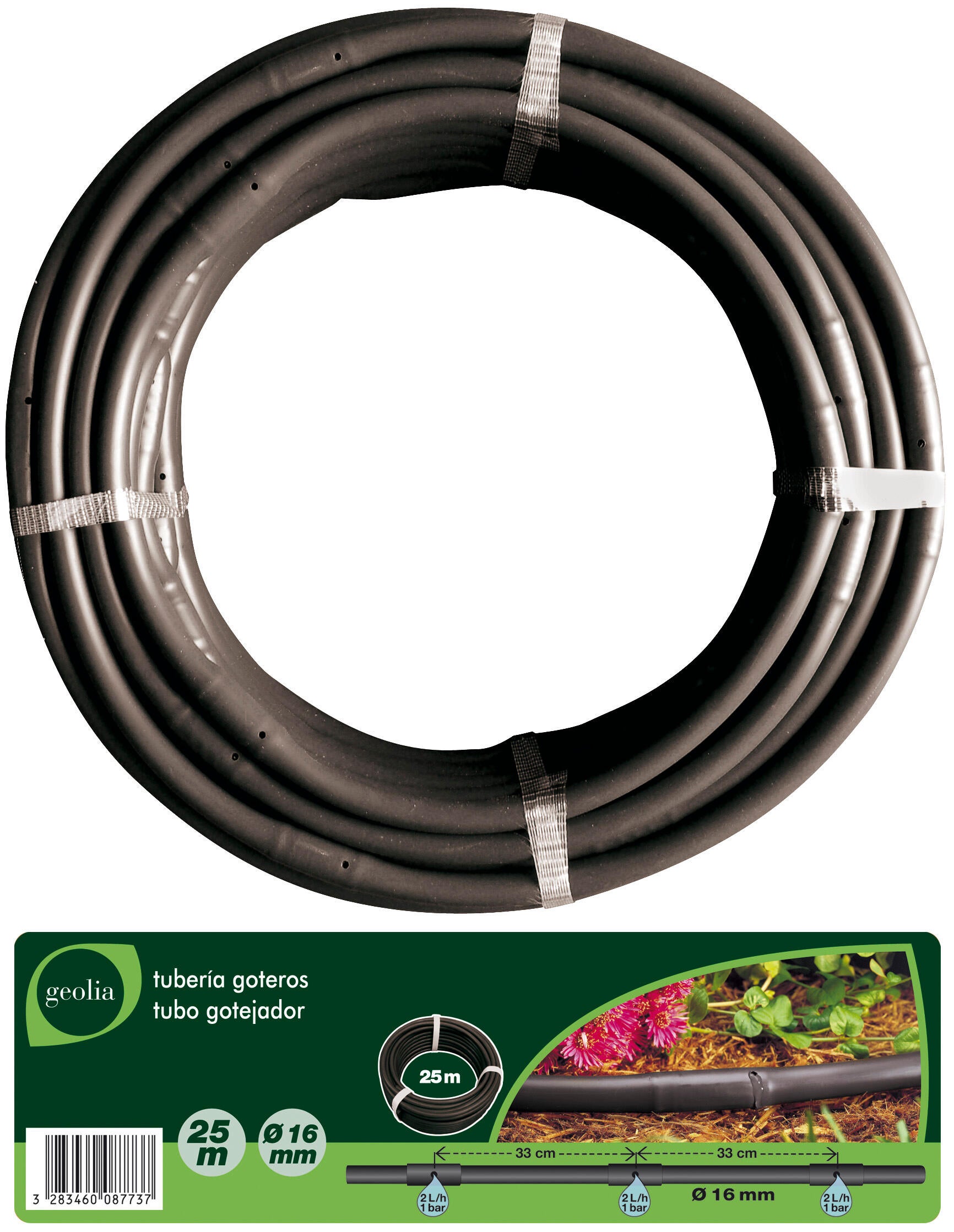 Tuyau d'arrosage avec goutteur intégré GEOLIA 6420380q L.25 m Diam..13.6 mm - 4