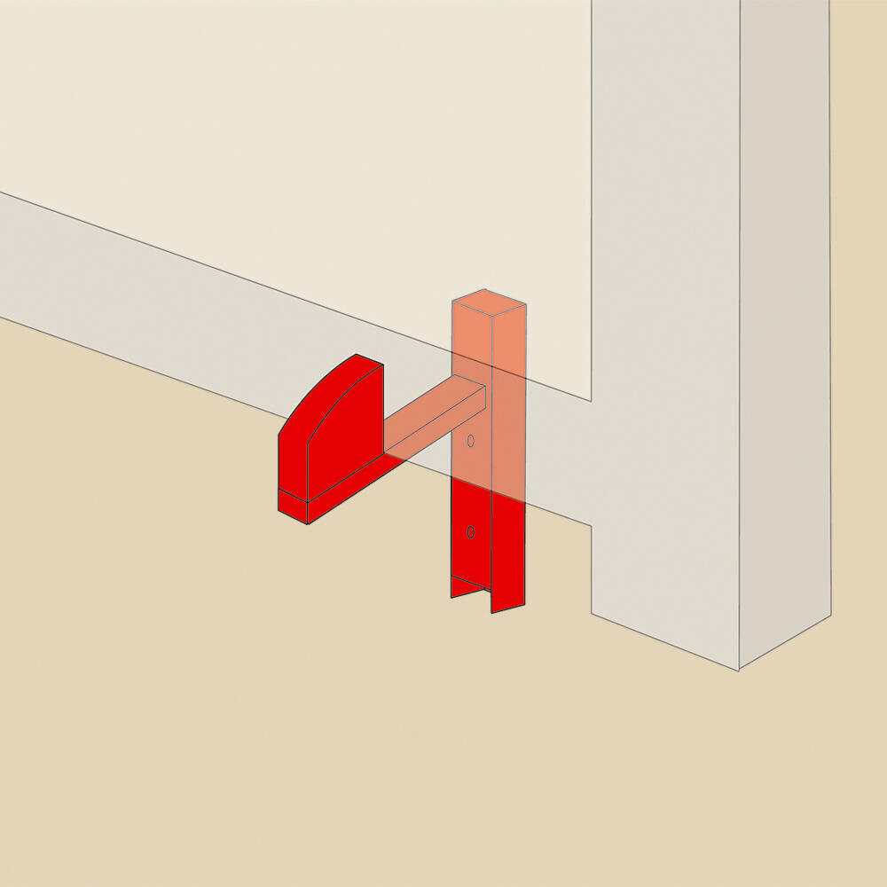 Arrêt de portail automatique en acier pour portail de 30 à 70 mm, H.250 mm AFBAT - 4