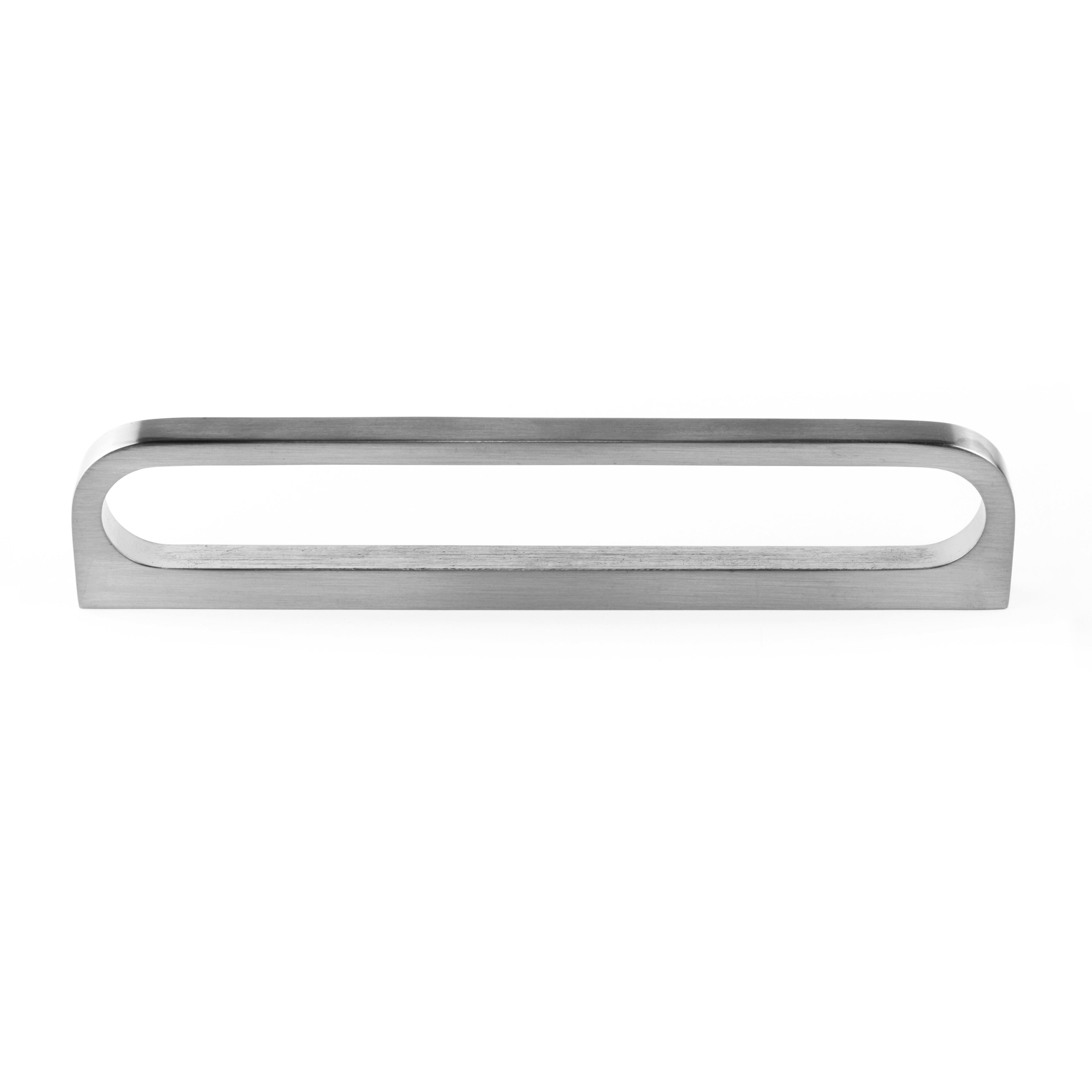 Poignée de meuble Fine, zinc argent satiné, entraxe 125 mm - 5