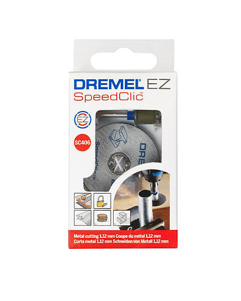Adaptateur mandrin EZ SpeedClic avec 2 disques à tronçonner, DREMEL SC406 - 2