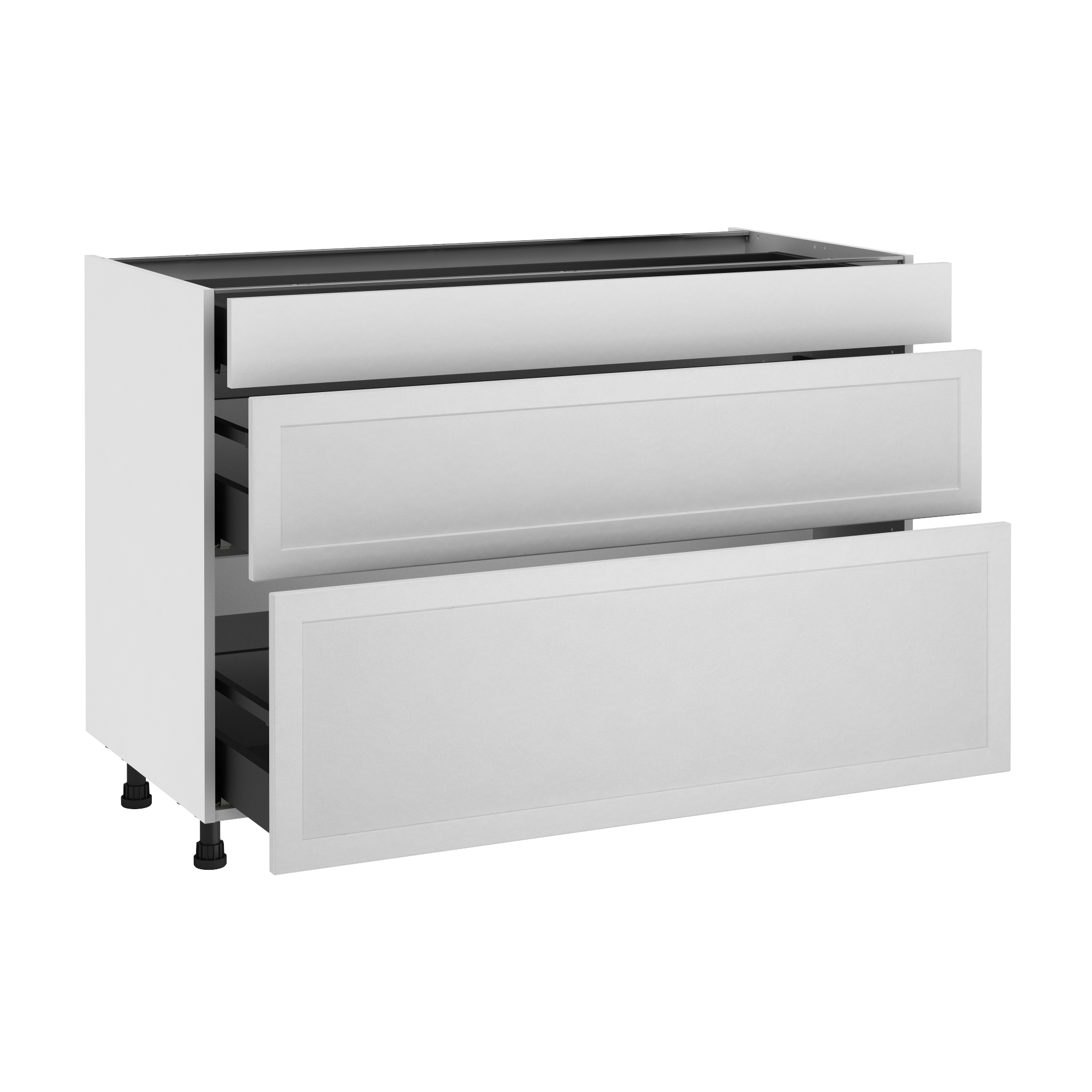 Mueble bajo de cocina delinia id newport blanco mate 76,8x120 cm 1 caj 2cac