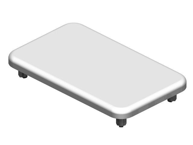 Embout poteau pvc pour clôture Klos up! blanc, l.8 x P.5 x H.1.2 cm