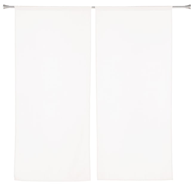 Vitrage tamisant, Etamine givrée, blanc H.140 x l.60 cm