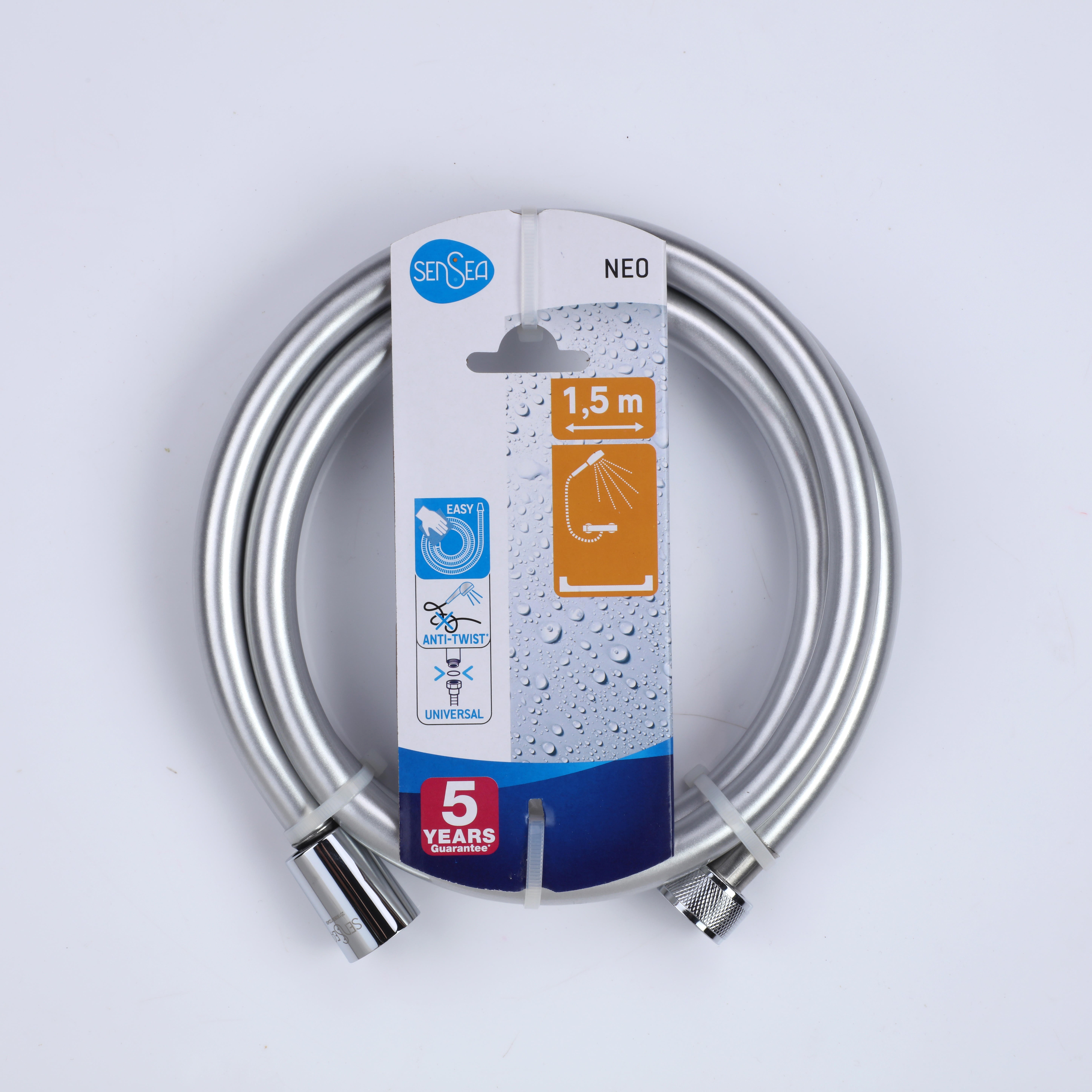 Flexible de douche L.150 cm chrome Neo SENSEA - 4