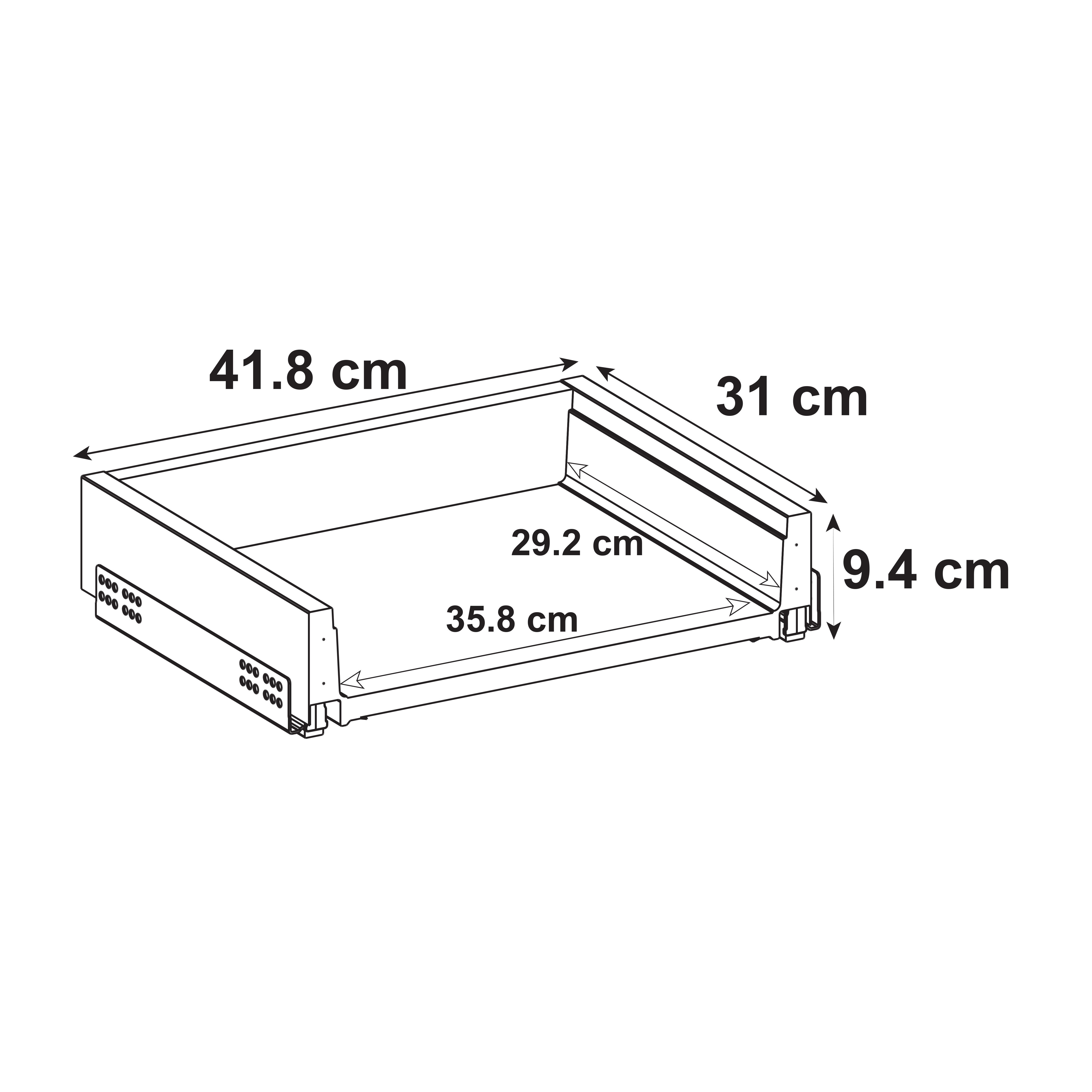 Cassetto per modulo DELINIA ID L 41.8 x H 9.4 x P 31 cm grigio - 6