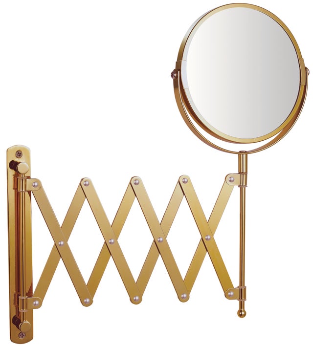 Miroir grossissant x 3 rond à fixer (avec perçage), H.15 x l.15 x P.0.5 cm, Exte