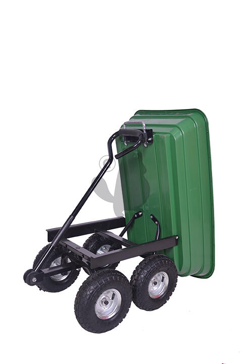 Modèle trainé avec benne basculante Bac vert Capacité maximale 250kg