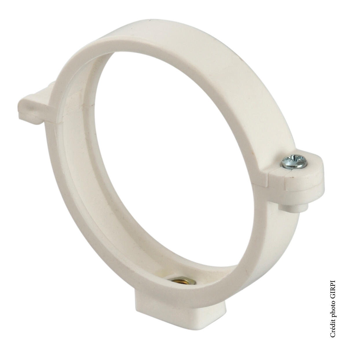 Scell-it - Collier Isophonique à Charnière Zingué Blanc Simple - Tube ø