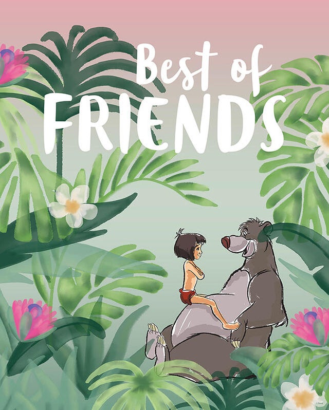 Affiche JUNGLE BOOK BEST FRIENDS KOMAR l.40 x H.50 cm
