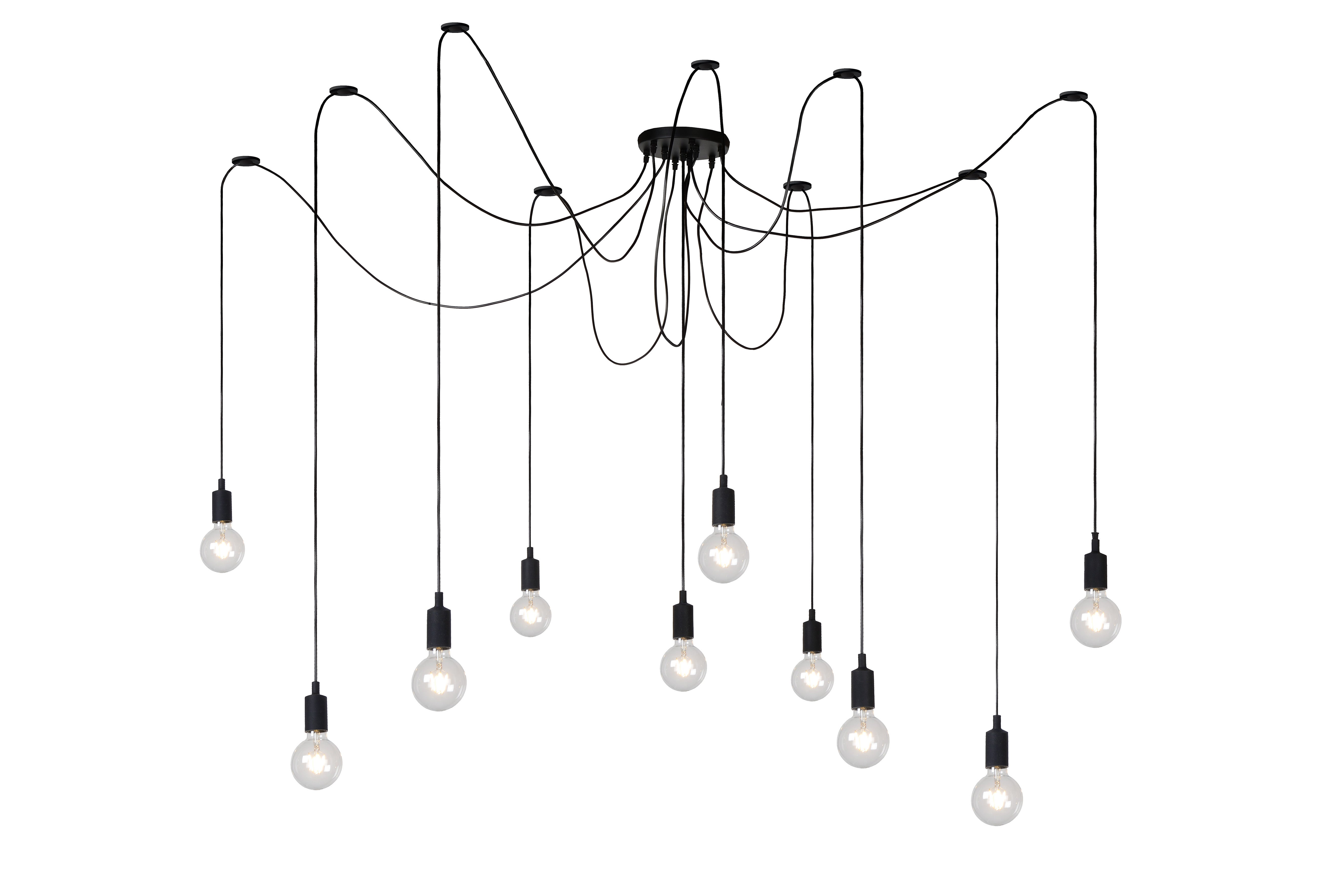 Suspension Spider abs, noir, Diam.400 cm, E27 - 3