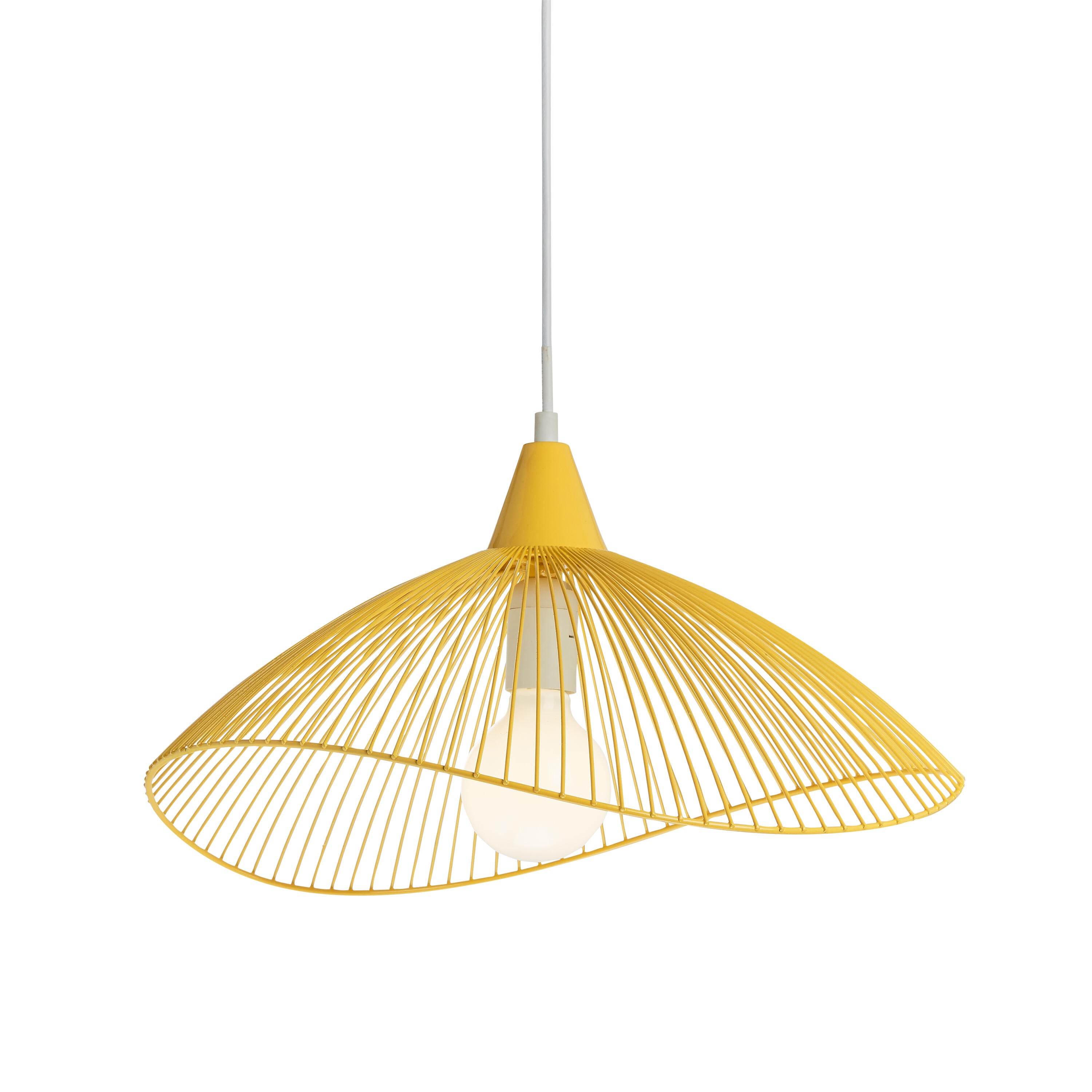 Suspension Kasteli fer, jaune, Diam.45 cm, E27 - 5