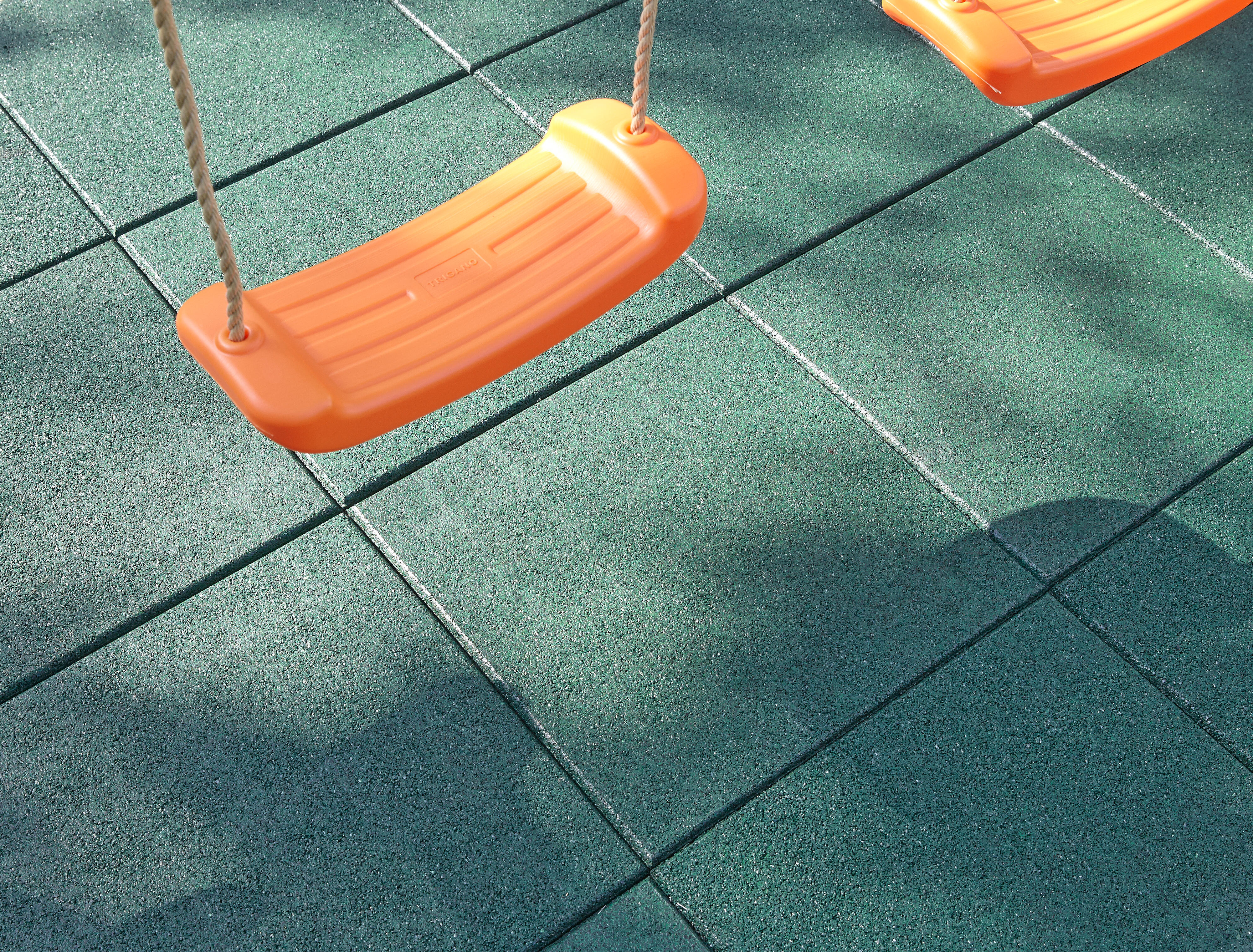 Dalle de sécurité caoutchouc, vert, L.50 x l.50 cm - 5