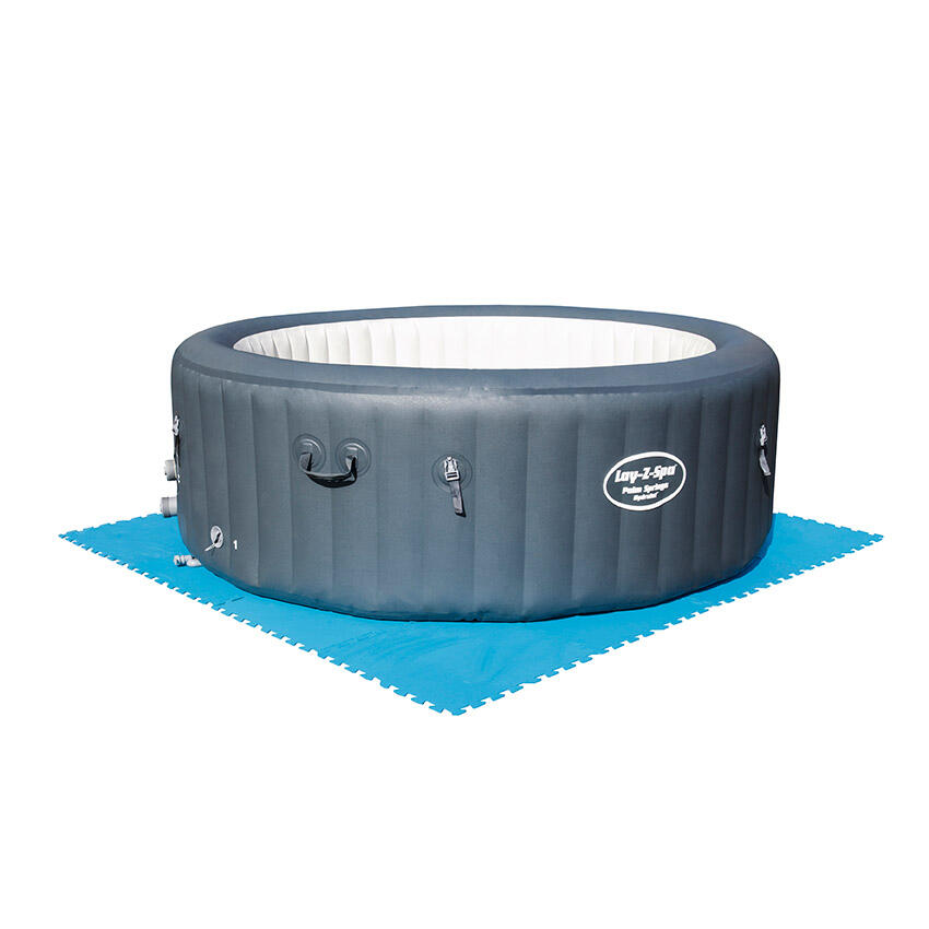 Lot de 9 tapis de protection bleu pour piscine - 2