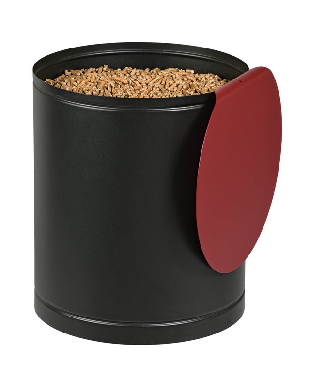 Réservoir à granulés noir givré & rouge bordeaux DIXNEUF Villa l.39.5 x H.46.5 c