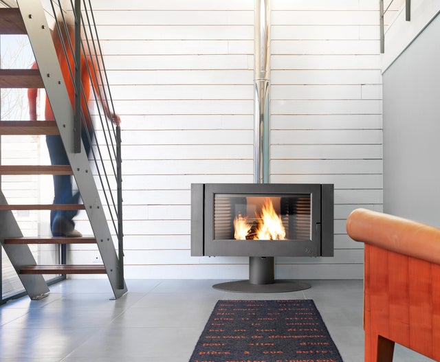 Poêle à bois INVICTA Antaya gris, 12 kW