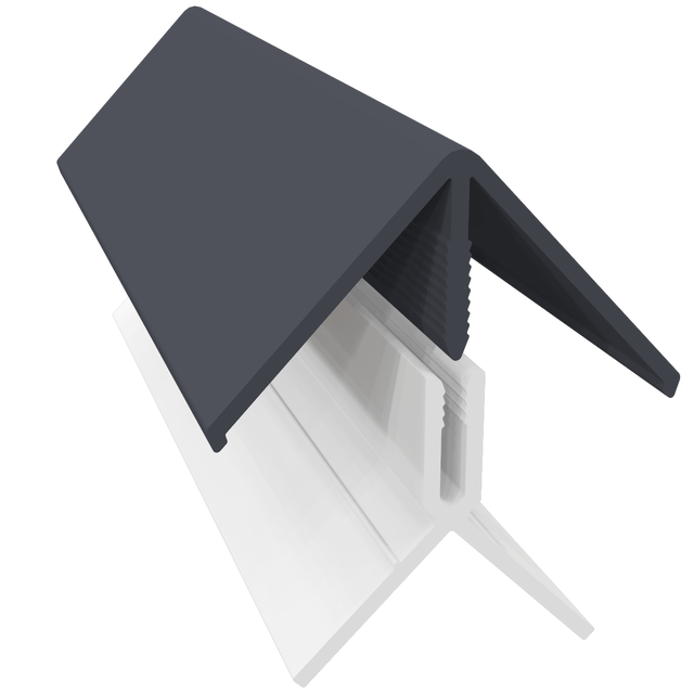 Coin extérieur pvc 45x45 FREEFOAM anthracite, gris foncé, se rapproche au ral 70