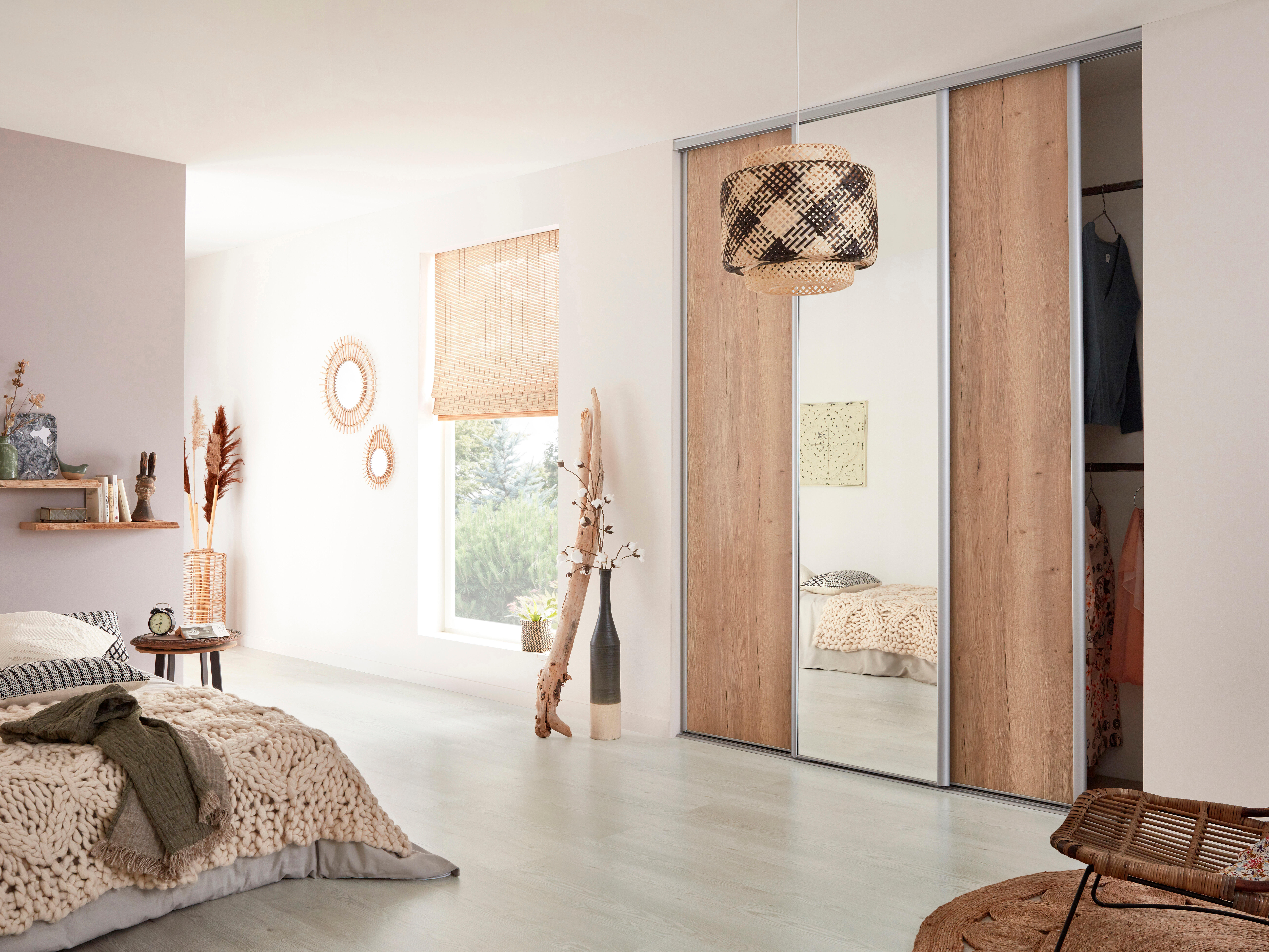 Suspension Doramu bambou, beige, Diam.40 cm, E27 - 4