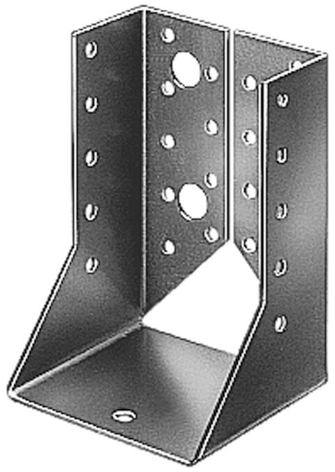 Support de poteau forme U acier galvanisé, 60x100 mm ALBERTS - 3