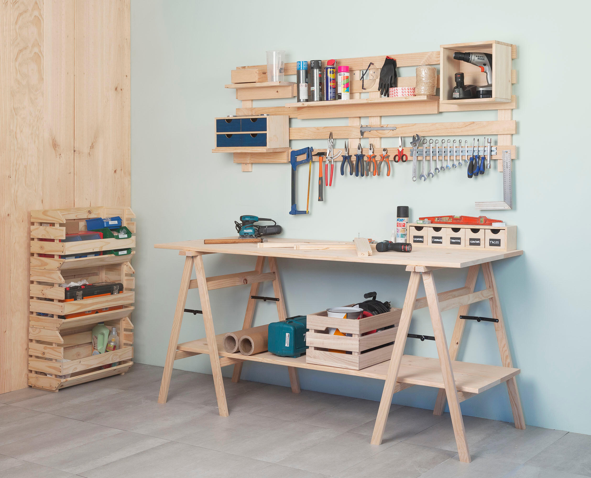 Caixa de madeira EVOLUTION EMPILHÁVEL 60X28.5X35.5CM - 9